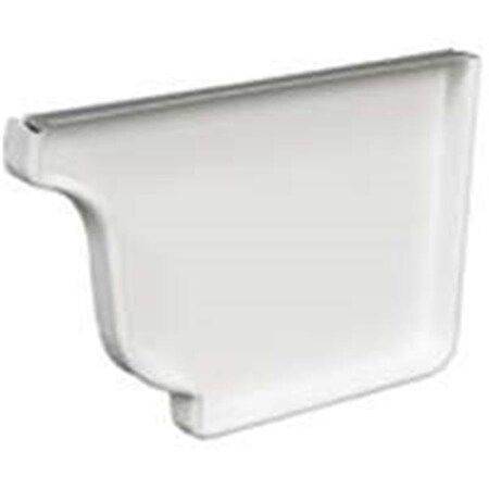 Grilltown 27006 White Aluminum Right Gutter Endcap - 5 In. GR434902